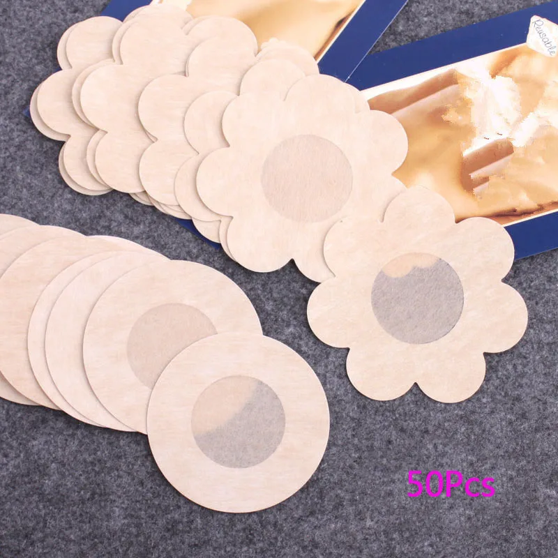 

50pcs Women's Invisible Breast Lift Tape Overlays on Bra Nipple Stickers Chest Stickers Adhesivo Bra Nipple Covers Accessories