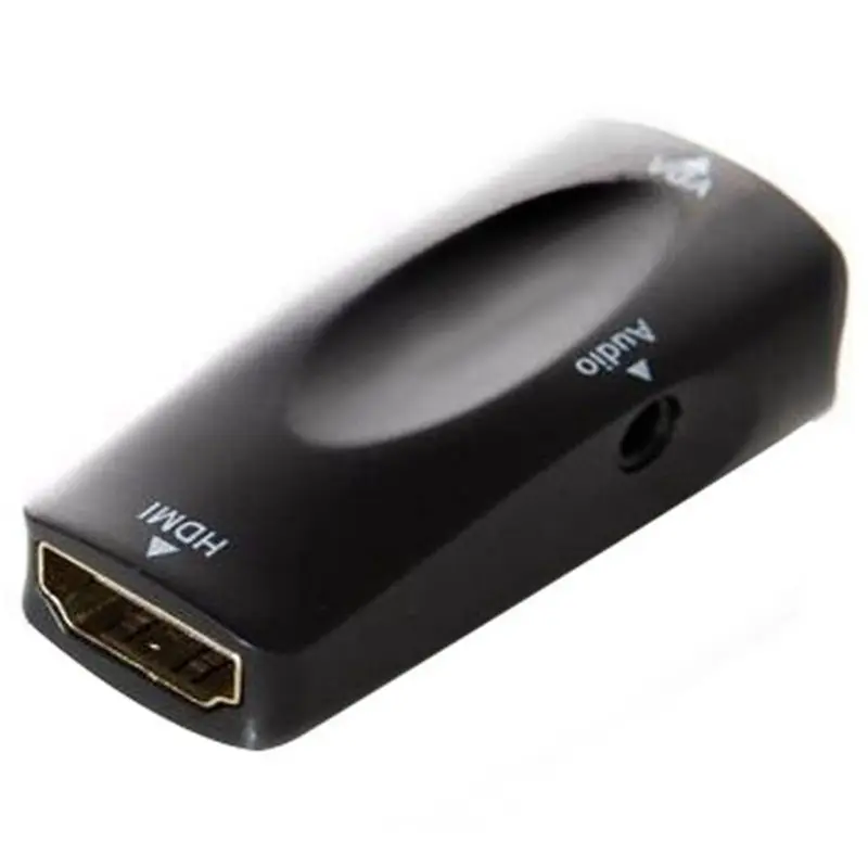 HDMI к VGA видео конвертер с золотым напылением активный HD 1080P разъем Мама креплением