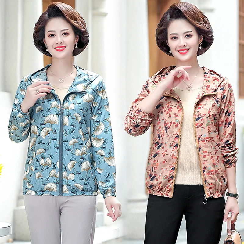 

Middle-aged Mother's Autumn Coat 2021 New 40-year-old 50-year-old Women's Foreign Style Thin Jacket Women