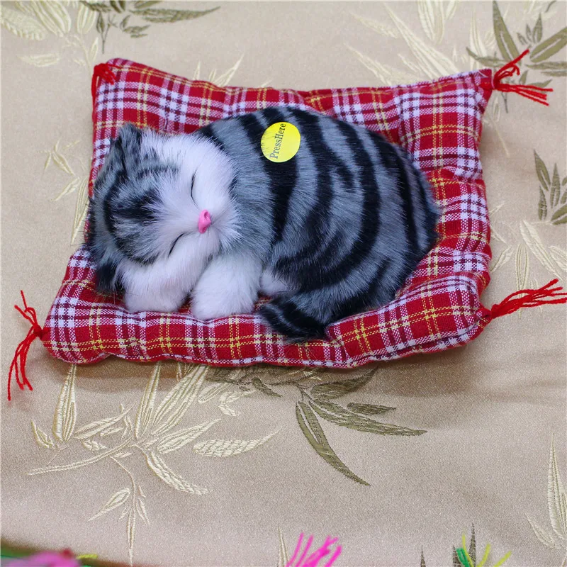 

Мягкие игрушки, милая имитация животного, Успокаивающая кукла, плюшевая Спящая кошка, игрушка со звуком для детей, игрушка, подарок на день р...