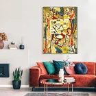 Абстрактная креативная Картина на холсте в стиле ретро, плакаты и принты в скандинавском стиле, настенные картины для украшения гостиной без рамки