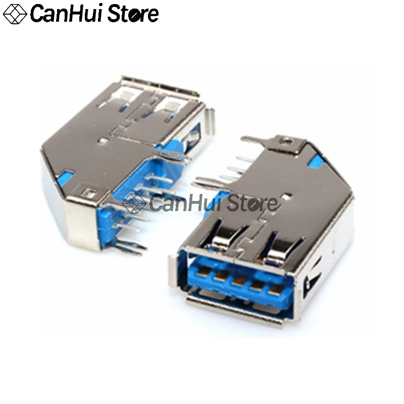 Квадратный разъем USB A типа мама 90 / 180 градусов 5 шт