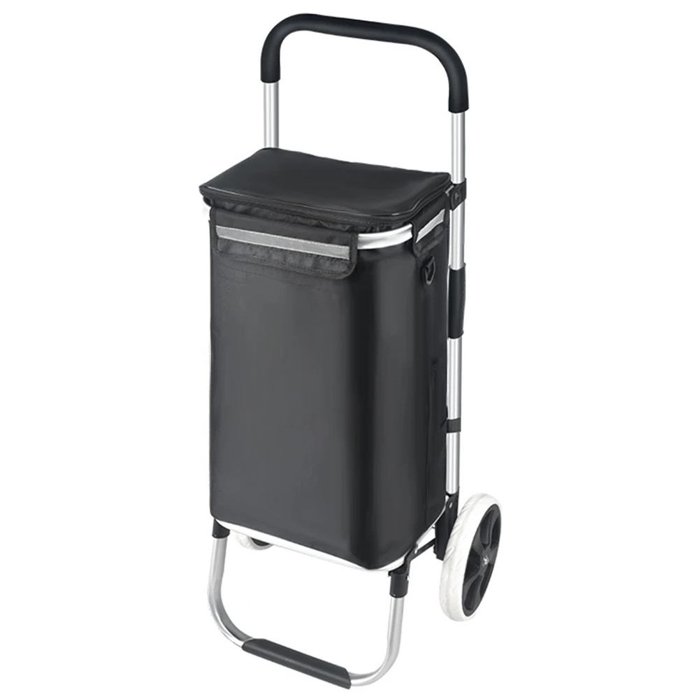 

Folding Shopping Cart for Groceries Heavy Duty Stair Climber Hand Truck Metal Utility Trolley Dolly Foldable Waterproof Bag