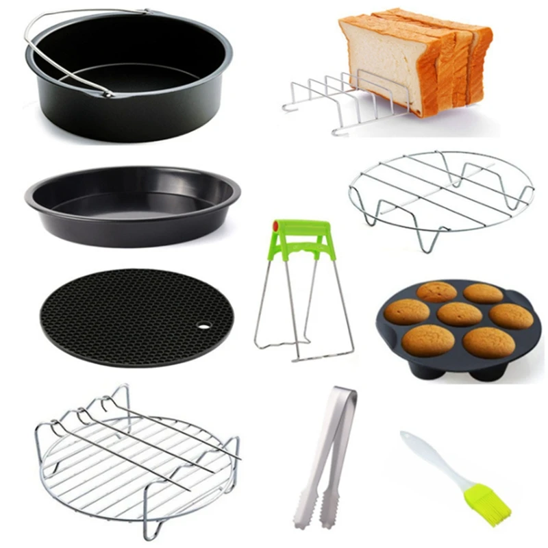 10 шт. аксессуары для фритюрницы 7 дюймов 3 2 кВт корзина выпечки поднос пиццы