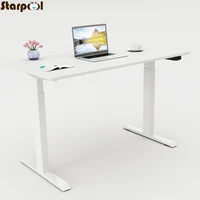 laptop desk table flip adjustable height two foot two section electric motor lift desk lift table column folding table white