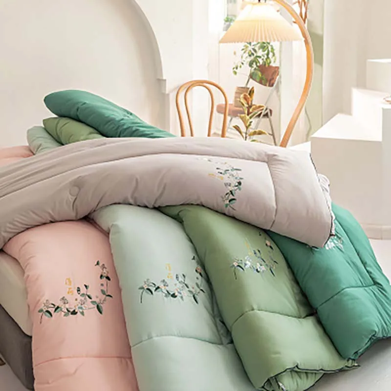 

2020 New Autumn Winter Warm Quilt Blanket 150x200cm/180x220cm/200x230cm/220x240cm Full Size Soy fiber Comforter bedding Duvets