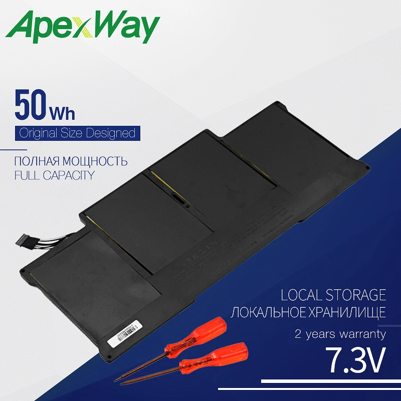 Аккумулятор ApexWay для ноутбука apple a1369 2011 2012 2013 2014 a1405 a1496|battery serial|battery operated decorative