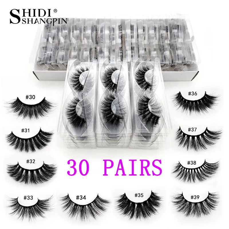 

Накладные ресницы SHIDISHANGPIN, 30 пар в партии, оптовая цена, ручная работа, объемные натуральные ресницы для макияжа