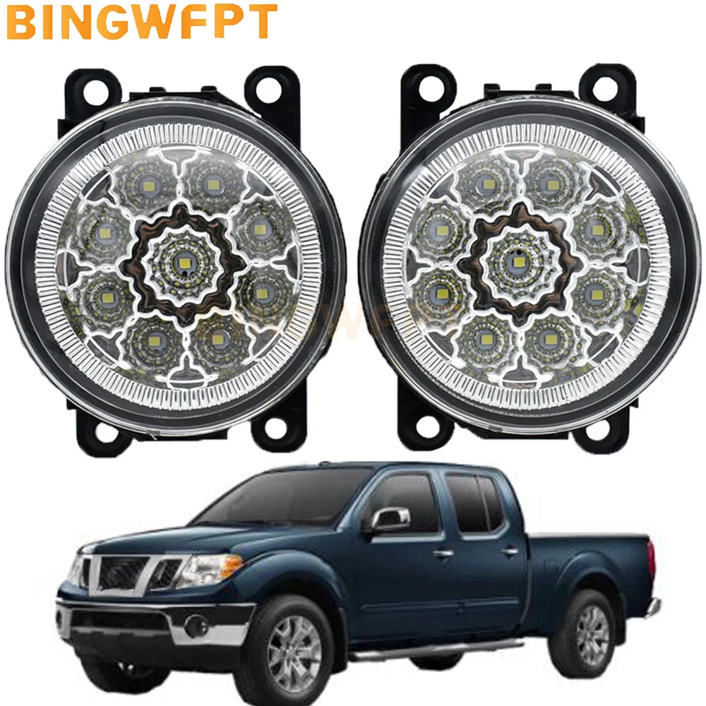 

Car LED Fog Light Assembly Angel Eye DRL Daytime Running Light For Nissan Frontier 2005-2015 (2011-2015 must have metal bumper)