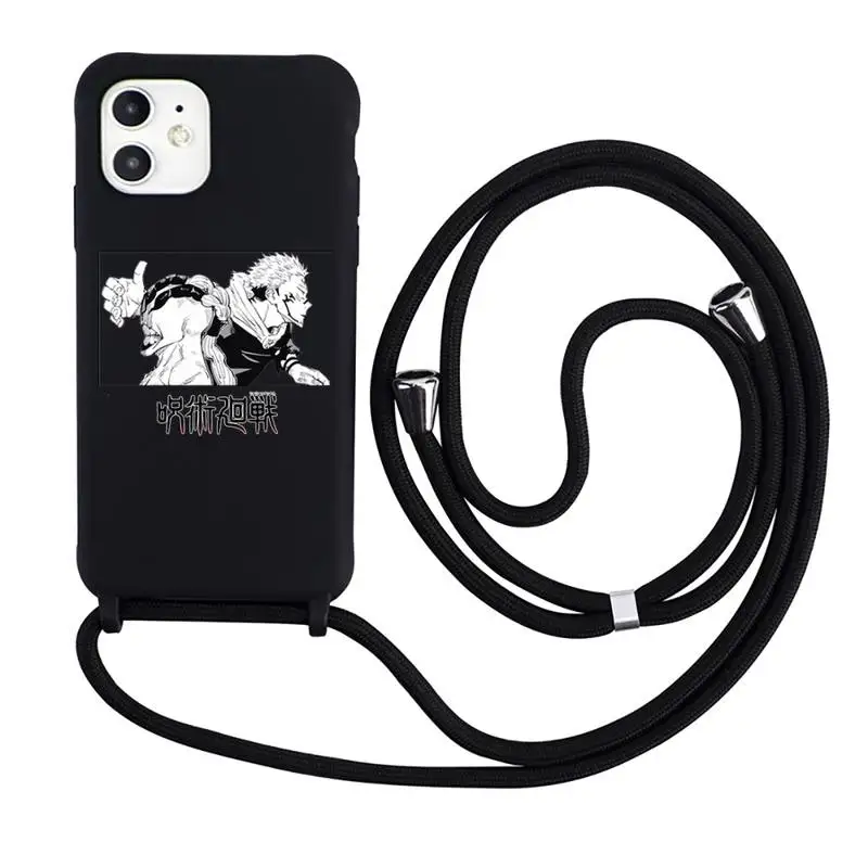 

Jujutsu Kaisen Japan Anime Phone Case Necklace Lanyard for iPhone 12 11 8 7 se 2020 mini pro X XS XR MAX Plus