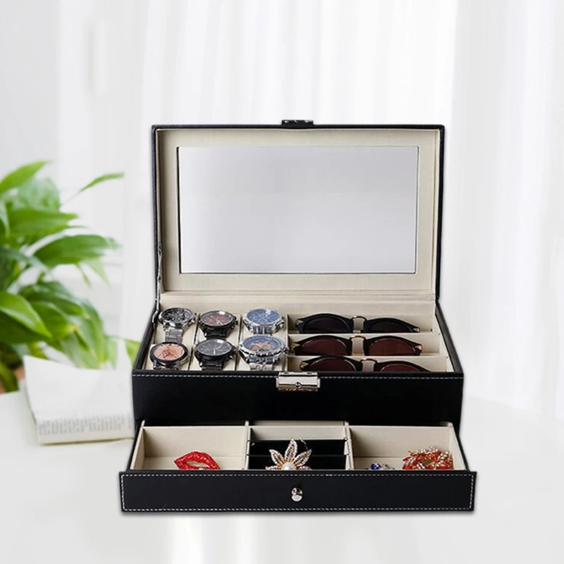 Портативный органайзер для ювелирных украшений из искусственной кожи|Коробочки