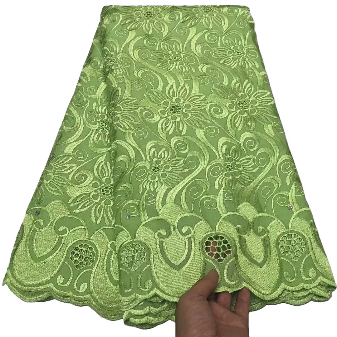 

5 yards African Cotton Lace Fabric Swiss Cotton 100% Voile Fabric Embroidery Sewing Fabric For Women Dresses Party yc17-22