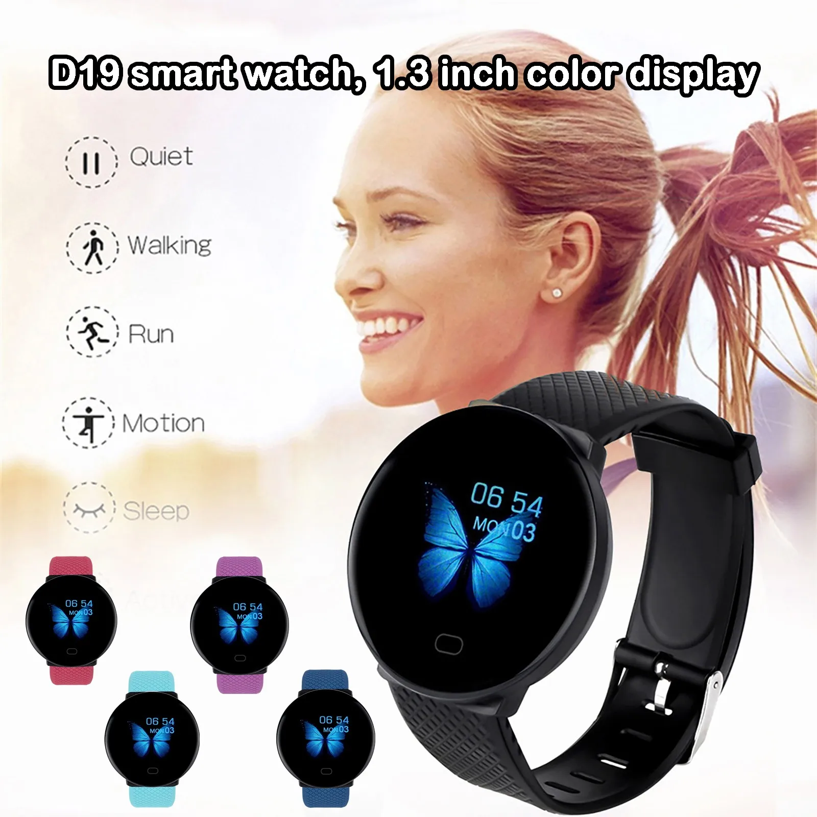 Smart Watch Women Heart Rate Blood Pressure Health Men Bluetooth Watch Wristband Fitness Tracker Reloj