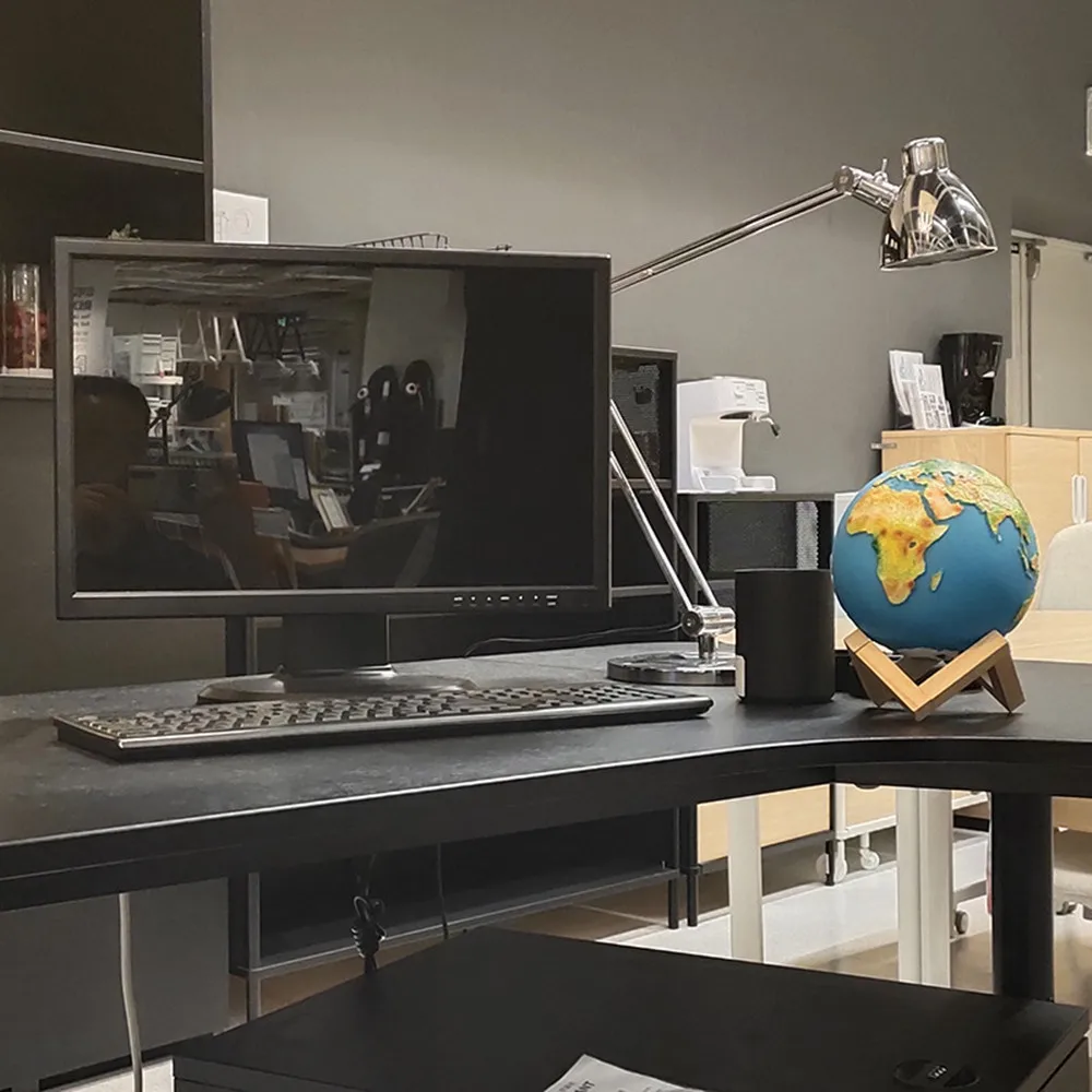 3D креативные красочные печати земля лампы 15 см USB Перезаряжаемые луна светильник светодиодный ночной Светильник домашний Декор Рождественский подарок