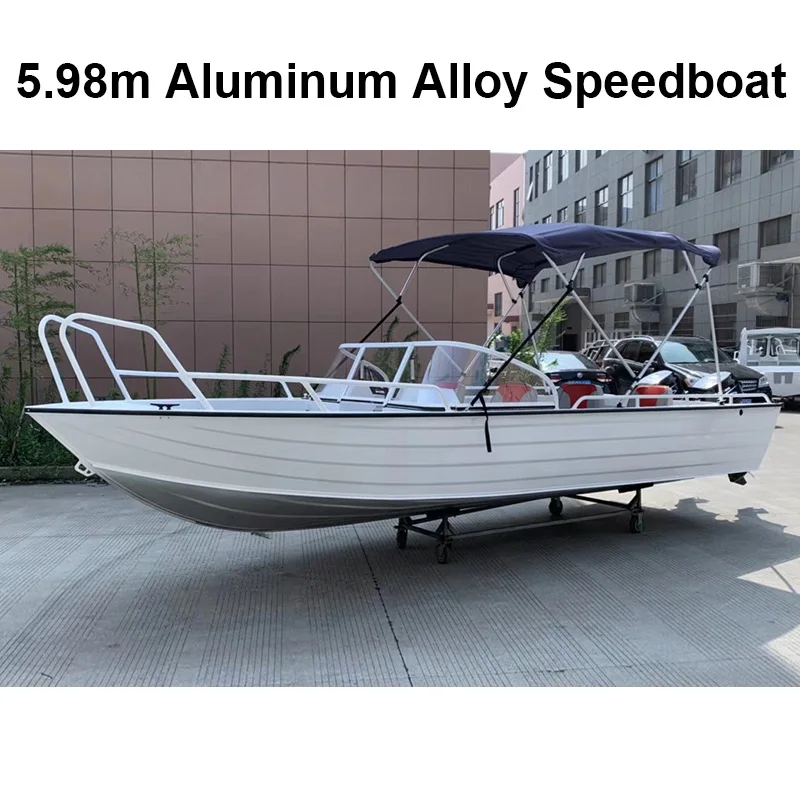 Белая скоростная лодка из алюминиевого сплава рыболовное судно штурмовая водный