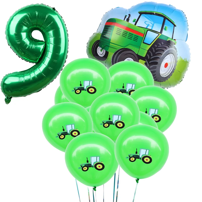 12 шт. в упаковке с изображением мультяшного автомобиля баллоны экскаватор