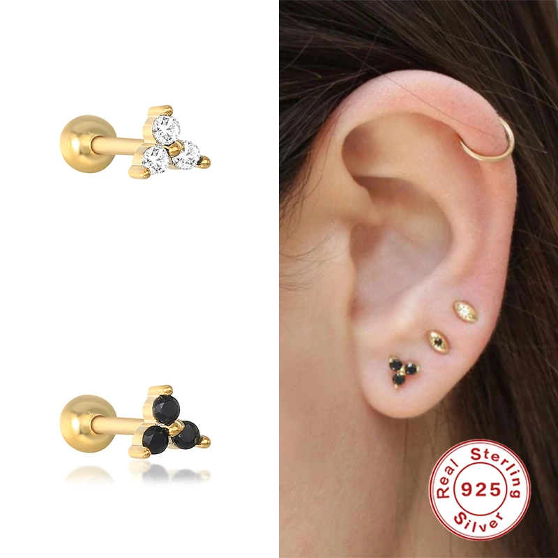 

Серьги-гвоздики женские из серебра 925 пробы, 1 шт.