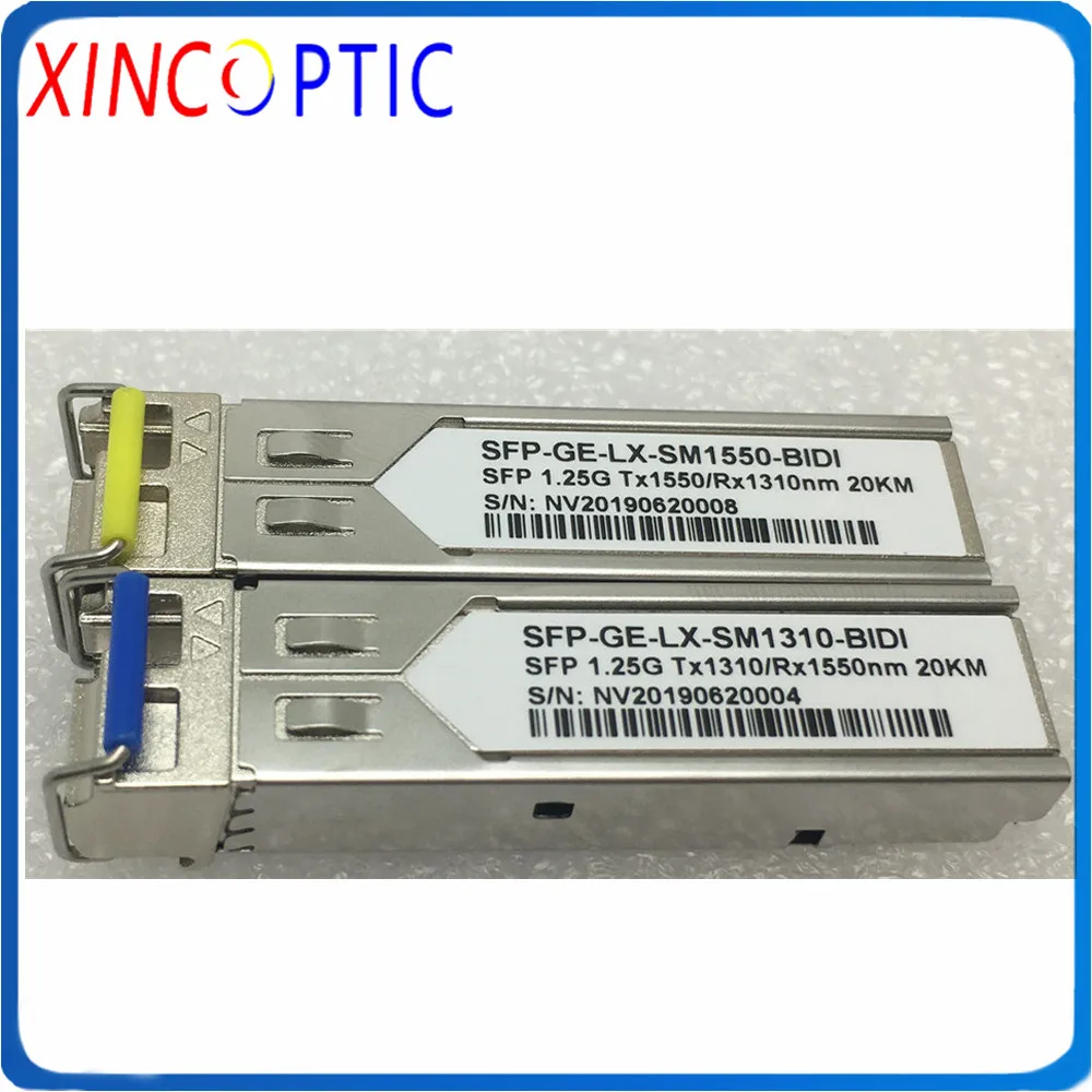 1,25G 1310/1490nm 20 км BIDI WDM LC/SC SFP модуль приемопередатчика, 1,25G одиночное волокно 20 км BIDI SFP LC SC волоконный приемопередатчик с DDM