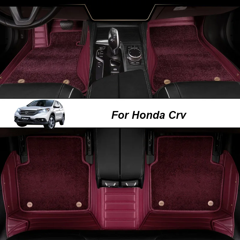 

Кожаные автомобильные коврики на заказ для Honda CRV 2004 2006 2007 2011 2012 2016 2017 2021