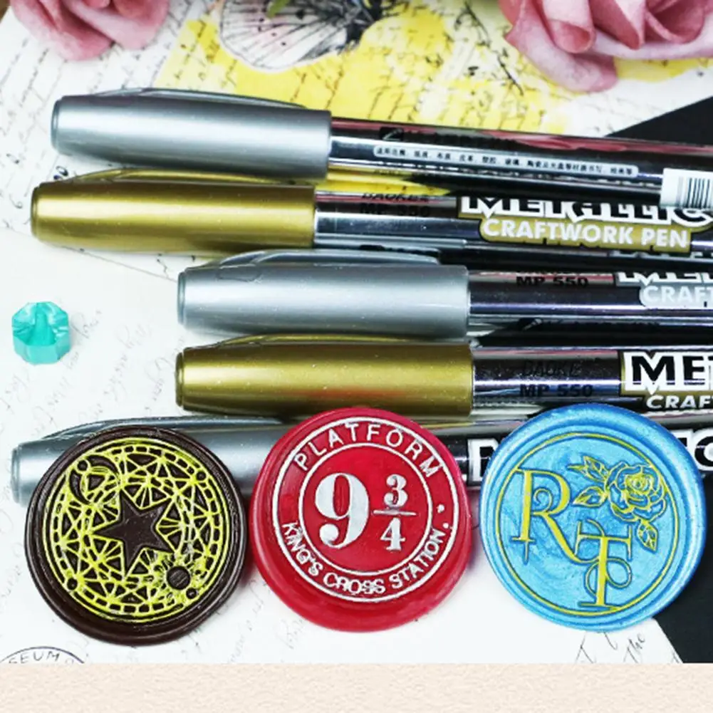 4 цвета ручка для воска штамп маркировка украшение восковое уплотнение