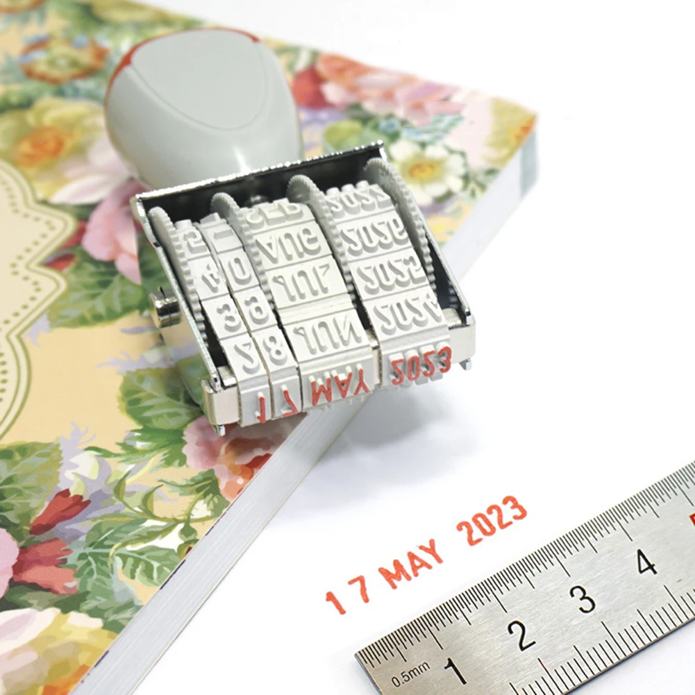Винтажный подвижный штамп месяц дата DIY колесо цифровая Дата регулируемый ремень