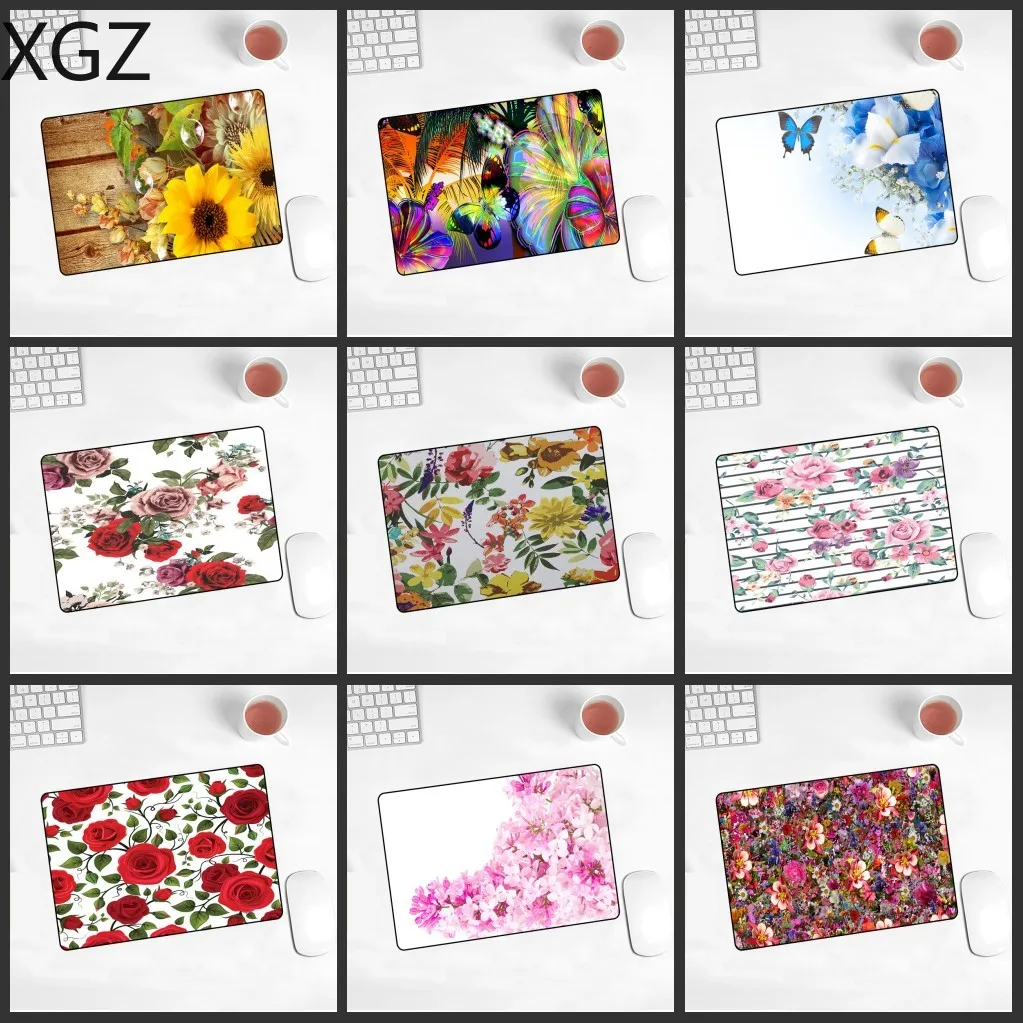 XGZ игроки Мышь Pad цветок пейзаж коврик маленькие 22x18 см моющиеся для домашнего
