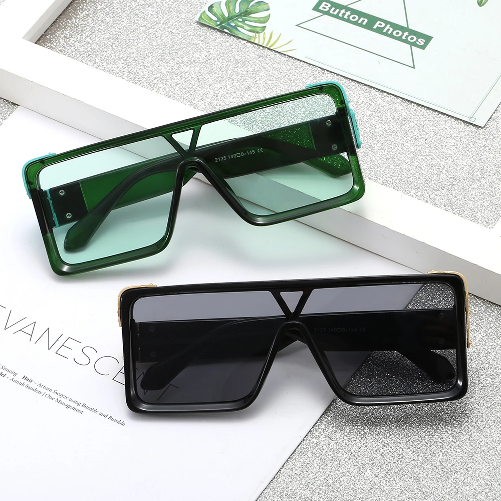 

2021 Square Sunglasses Women One Piece Punk Sun Glasses Men Sunglass Oculos Feminino Lentes Gafas De Sol UV400