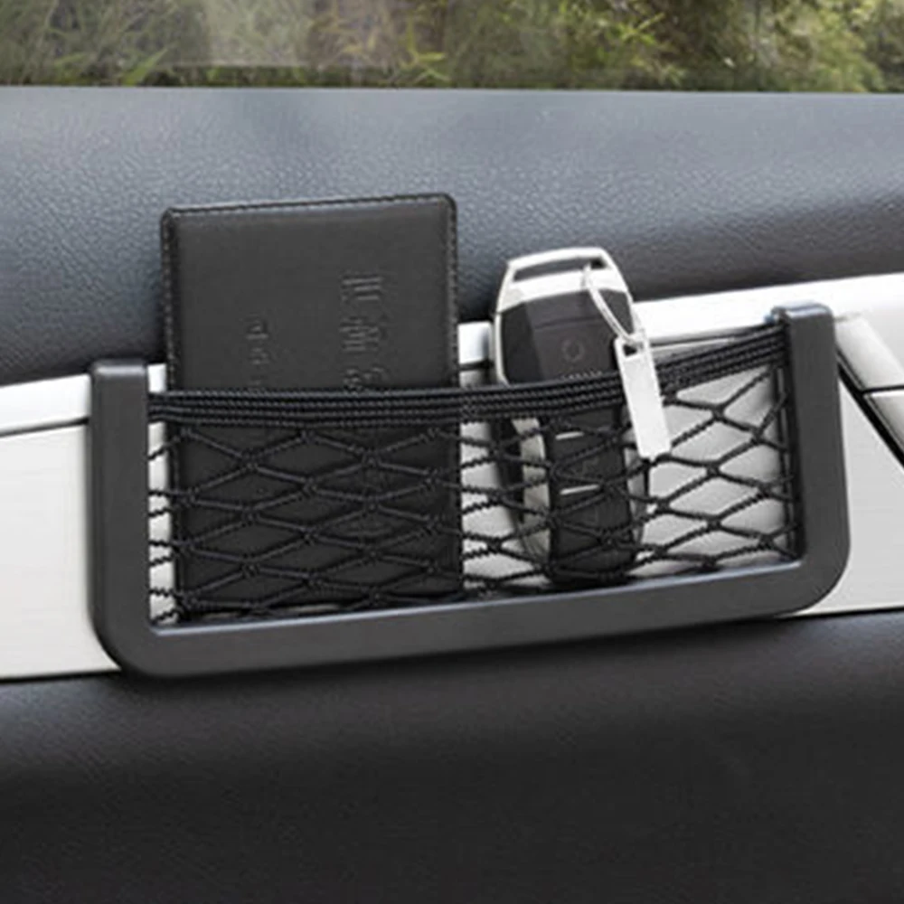 

Car Storage Bag, Car Storage Mesh Bag, Car Storage Bag, Car Sticker Mesh Bag, Mobile Phone Holder, Universal For Auto Parts