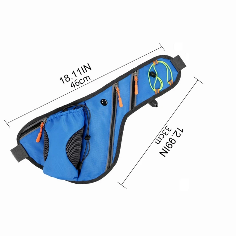 

2021 Sports Mobile Phone Large Capacity Waist Pack with Bottle Holder Texture Bum Bag for Travel Sport Outdoor Running Camping