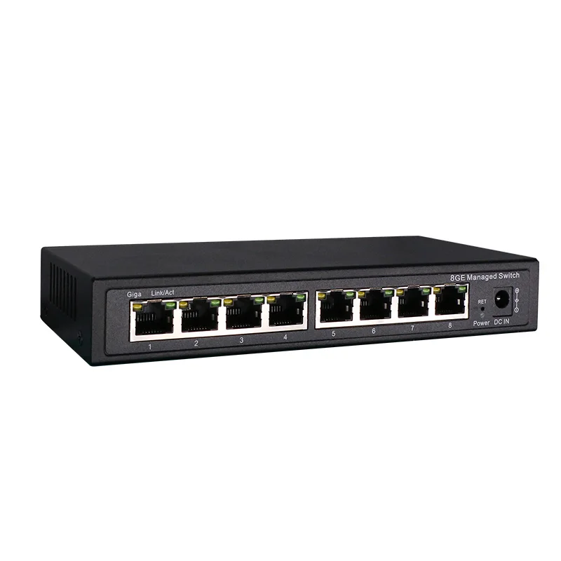 8 Порты и разъёмы гигабитный управляемый коммутатор управляемый Ethernet-коммутатор с 8 Порты и разъёмы 10/100/1000 м VLAN