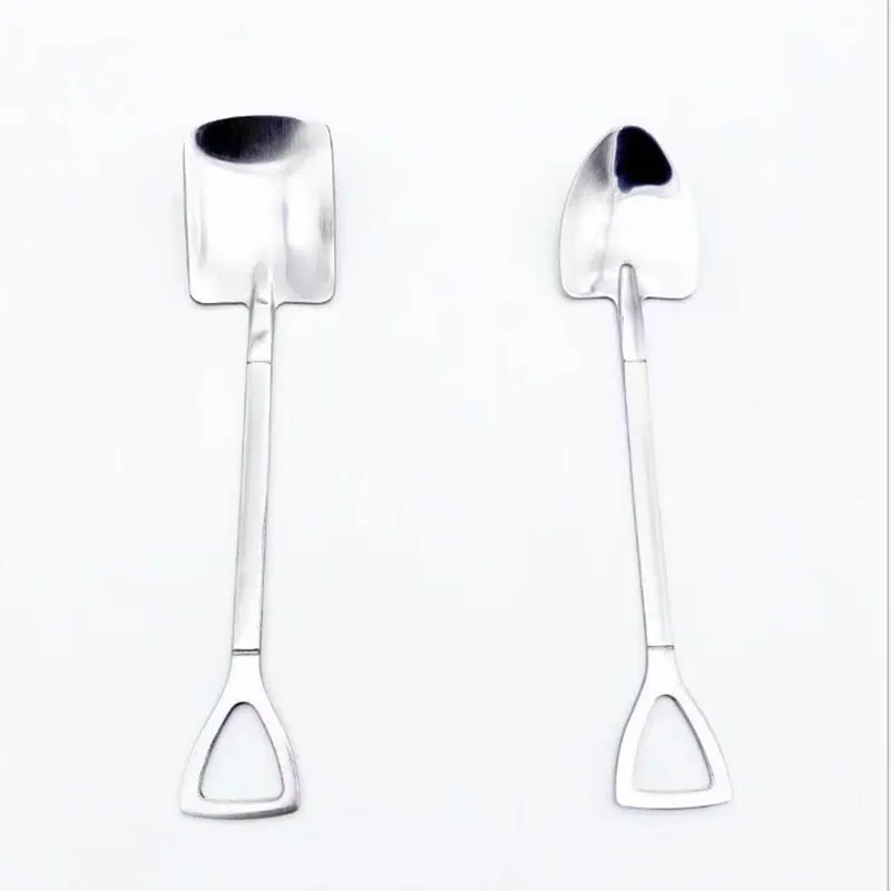 

304 Stainless Steel Creative Spade Spoon Ice Cream Spoon Ice Cream Spoon Net Red Dessert Spoon Sugar Spoon Ice