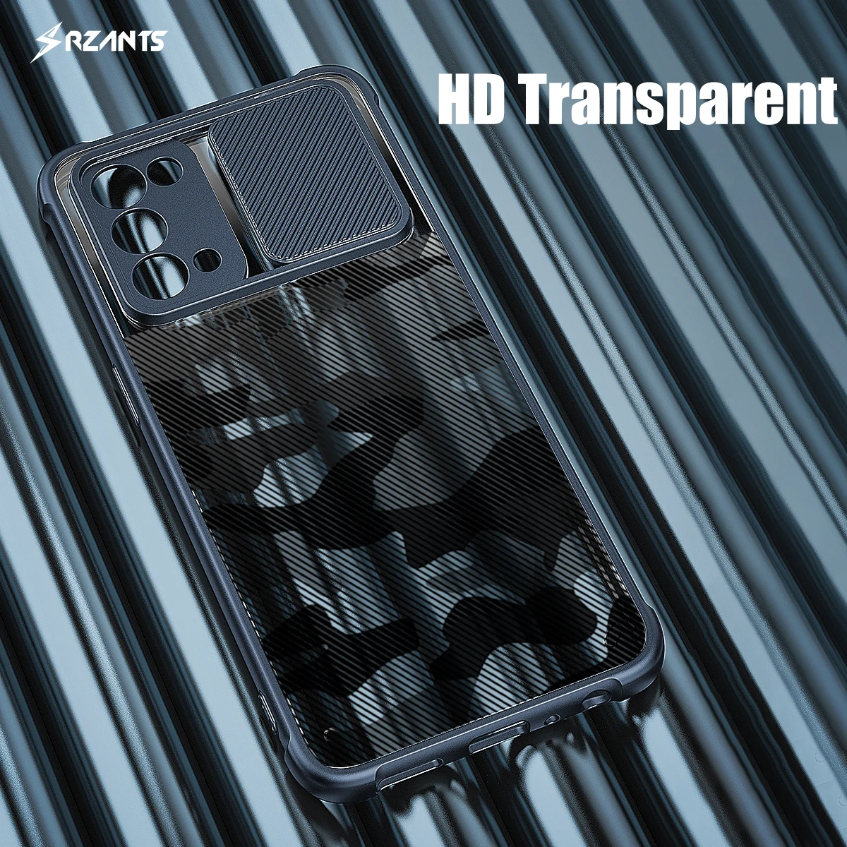 

Rzants For Oppo Reno5 Oppo Reno 5 Pro Case Military [Camouflage Lens] Slim Transparent Cover Double Anti Drop Phone Casing