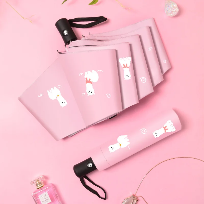 Пластиковый автоматический Солнечный зонт мультяшная серия анти УФ зонтик