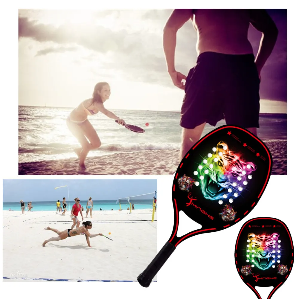 The latest color beach tennis racket carbon fiber EVA foam core lightweight simple 6in1 | Спорт и развлечения