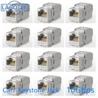 Экранированный FTP модуль Keystone Cat7 Cat6A из цинкового сплава, RJ45, 1224 шт.
