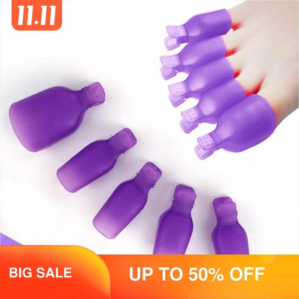 10 шт./компл. гель для ногтей ног пластиковый зажим средство снятия УФ лака