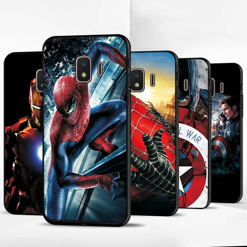 Чехол для телефона Marvel Железный человек для samsung Galaxy J2 J4 Core, черный чехол из ТПУ для samsung J4 J6 Plus чехол J5 J7 Prime