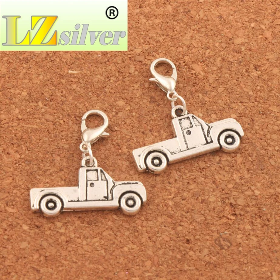 Small Trucks Charm Beads Heart Floating Lobster Clasps 26.3x28.5mm 120PCS zinc alloy for Glass Living Memory Locket C497