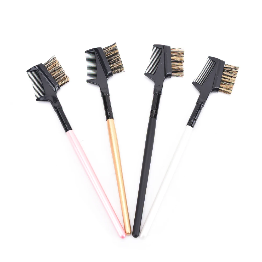 

HOT Eyebrow Eyelash Dual-Comb Extension Brush Metal Comb Makeup Tool