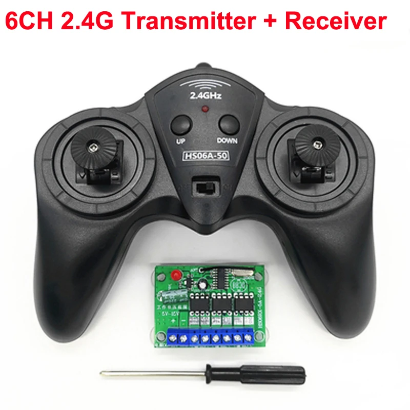 

6CH 2.4G Remote Control 6-15V/3.6-6V 50M Distance Large/Small Power Transmitter Receiver for RC Toy Car/Boat Model DIY Accessori