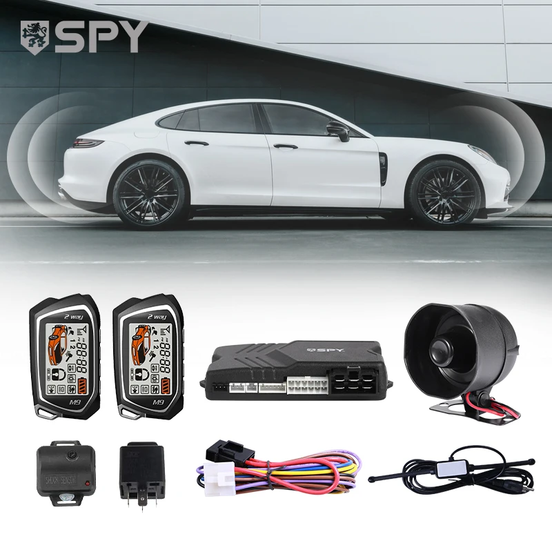 

SPY 13P 433MHz new two way LCD remote starter steel mate car alarm system