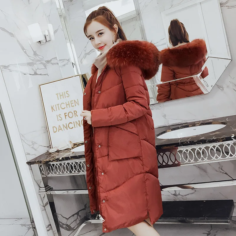 

2019 Real New Length Thickening Fashion Warm Winter Coat New Jacket Winter Down Parka Women Big Fur YY6603