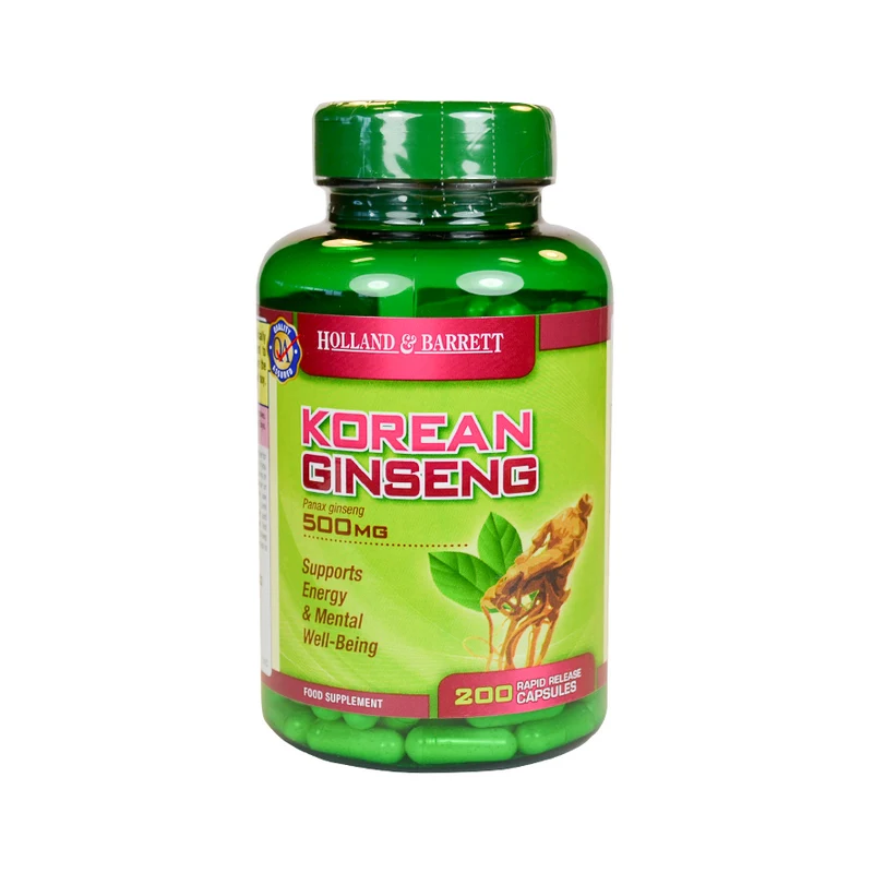 

Free shipping Korean Ginseng 500 mg supports energy & mental well-being 200 pcs