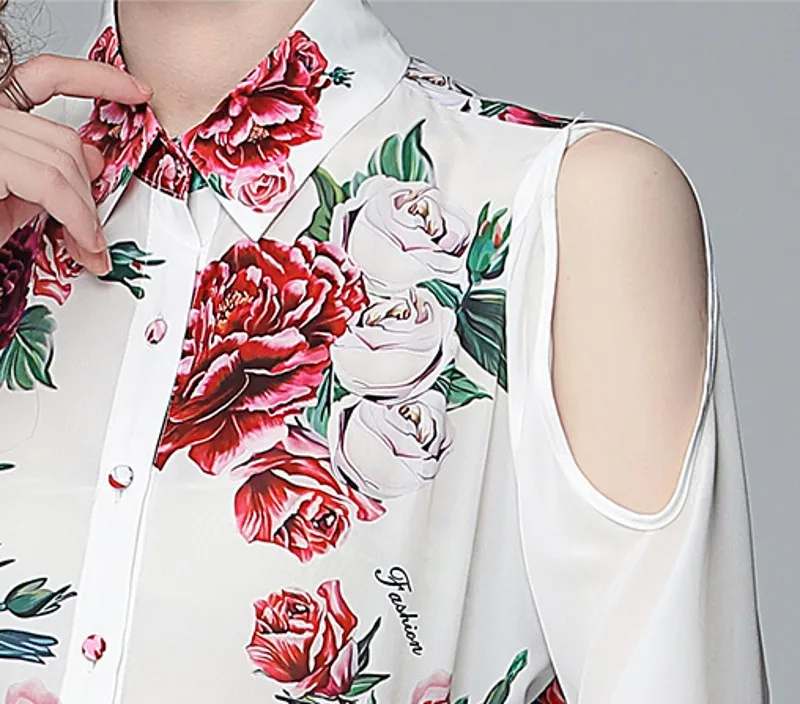 

2021 Summer Shorts Sets Women Off Shoulder Ruffles Flower Print Shirt Tops + Wide Leg Shorts Female 2 Piece Sets