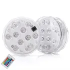 Подводный RGB светильник с дистанционным управлением, аксессуары для бассейна, питание от батарейки, уличный светильник для сада, праздвечерние чное украшение, 10 светодиодов