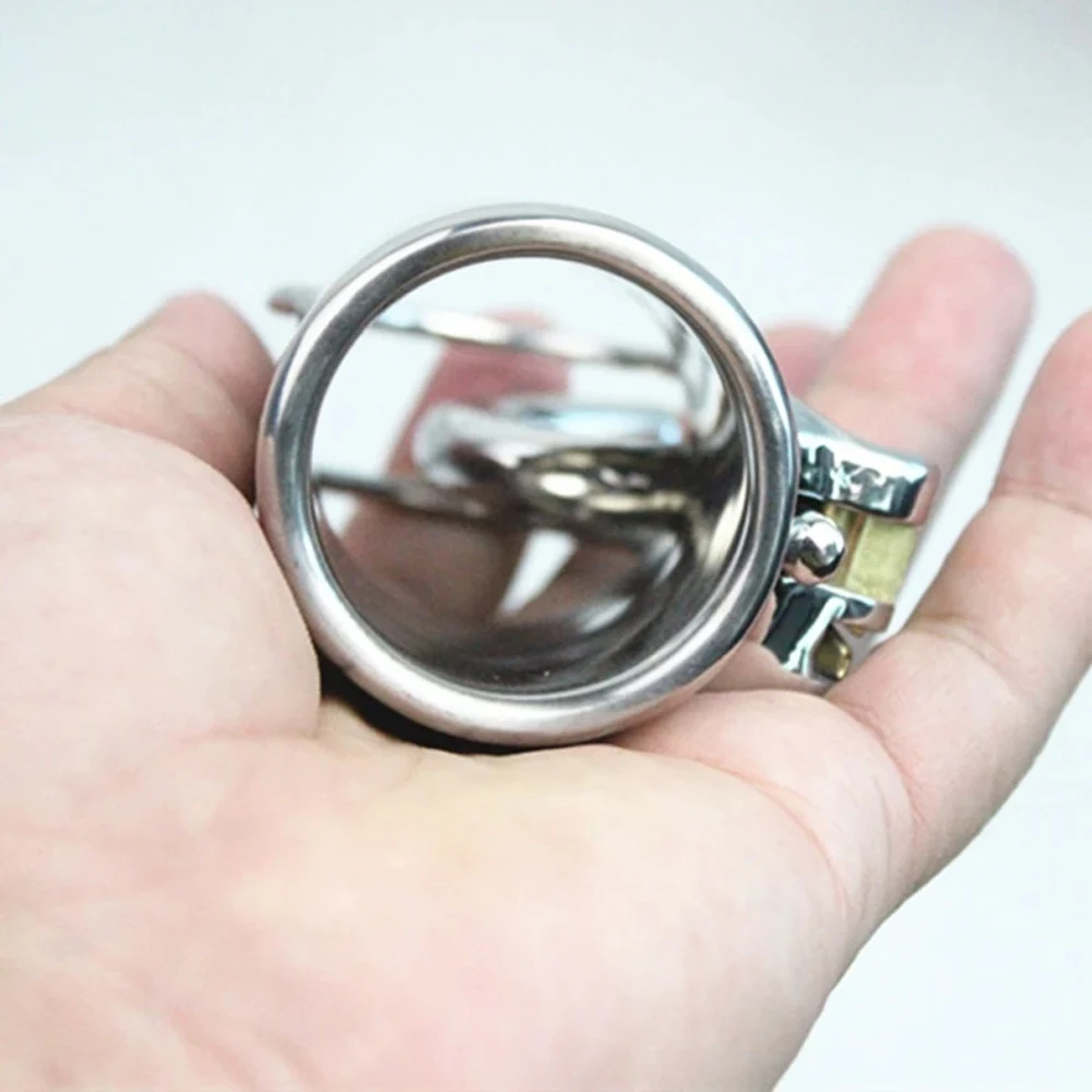 Клетка на пенис из нержавеющей стали Мужской Пояс верности с замком для пениса