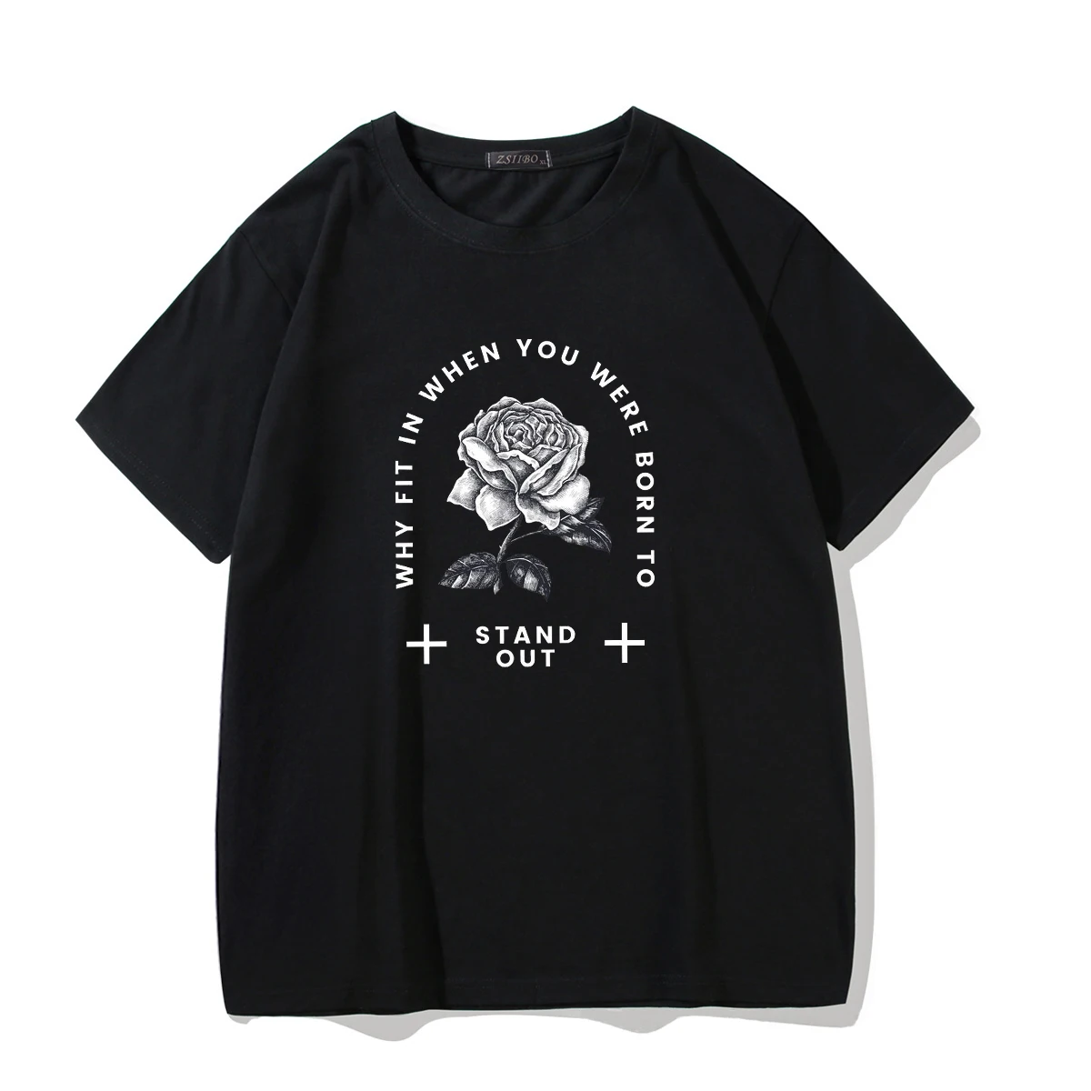 Готический Черный Принт винтажный мультфильм большой размер Топы Хип-хоп