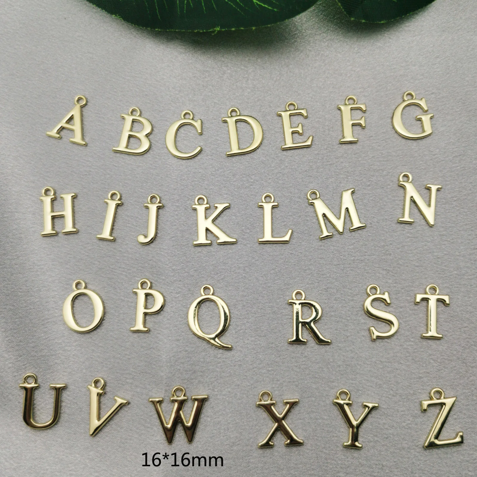 10pcs Classics 26 English Letters Pendants Alphabets Charms Fit Fashion Earring DIY Jewelry Making Accessory Golden Metal | Украшения и