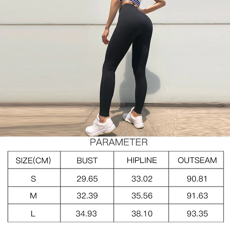 

Female High Waist Hips Color Matching Sports Pants Push Up Peach Hip Breathable Running Fitness Yoga Pants Nine Pants