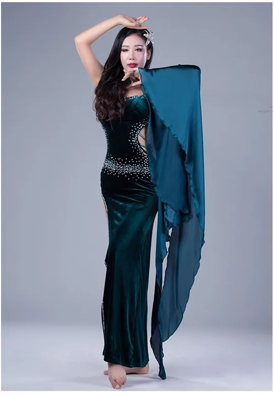 Костюм для восточных танцев Bellydance костюм живота со стразами и вышивкой комплект